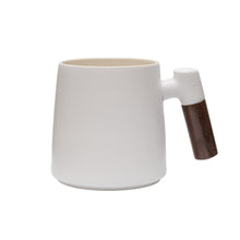 Load image into Gallery viewer, THREE PIECE CERAMIC INFUSER TEA MUG - WHITE