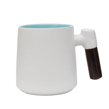 Load image into Gallery viewer, THREE PIECE CERAMIC INFUSER TEA MUG - WHITE