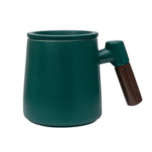 Load image into Gallery viewer, THREE PIECE CERAMIC INFUSER TEA MUG - TEAL