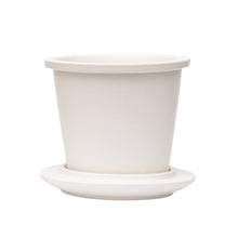 Load image into Gallery viewer, THREE PIECE CERAMIC INFUSER TEA MUG - WHITE