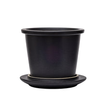 Load image into Gallery viewer, THREE PIECE CERAMIC INFUSER TEA MUG - BLACK