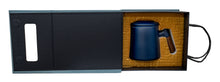 Load image into Gallery viewer, THREE PIECE CERAMIC INFUSER TEA MUG - MIDNIGHT BLUE
