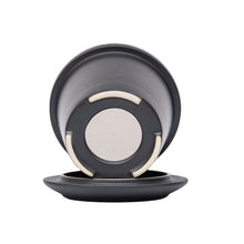 Load image into Gallery viewer, THREE PIECE CERAMIC INFUSER TEA MUG - BLACK