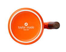 Load image into Gallery viewer, THREE PIECE CERAMIC INFUSER TEA MUG - ORANGE