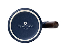 Load image into Gallery viewer, THREE PIECE CERAMIC INFUSER TEA MUG - MIDNIGHT BLUE