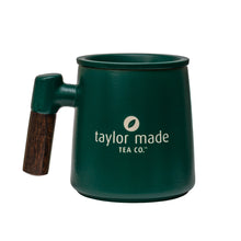 Load image into Gallery viewer, THREE PIECE CERAMIC LOGO INFUSER TEA MUG - TEAL