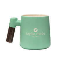 Load image into Gallery viewer, THREE PIECE CERAMIC LOGO INFUSER TEA MUG - MINT