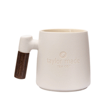 Load image into Gallery viewer, THREE PIECE CERAMIC INFUSER TEA MUG - WHITE