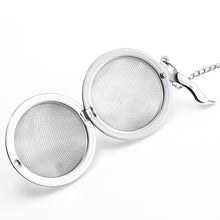 Load image into Gallery viewer, Ball of the chain tea infuser open view. Cute tea infuser. Ball tea infuser. Tea infuser for loose leaf tea.