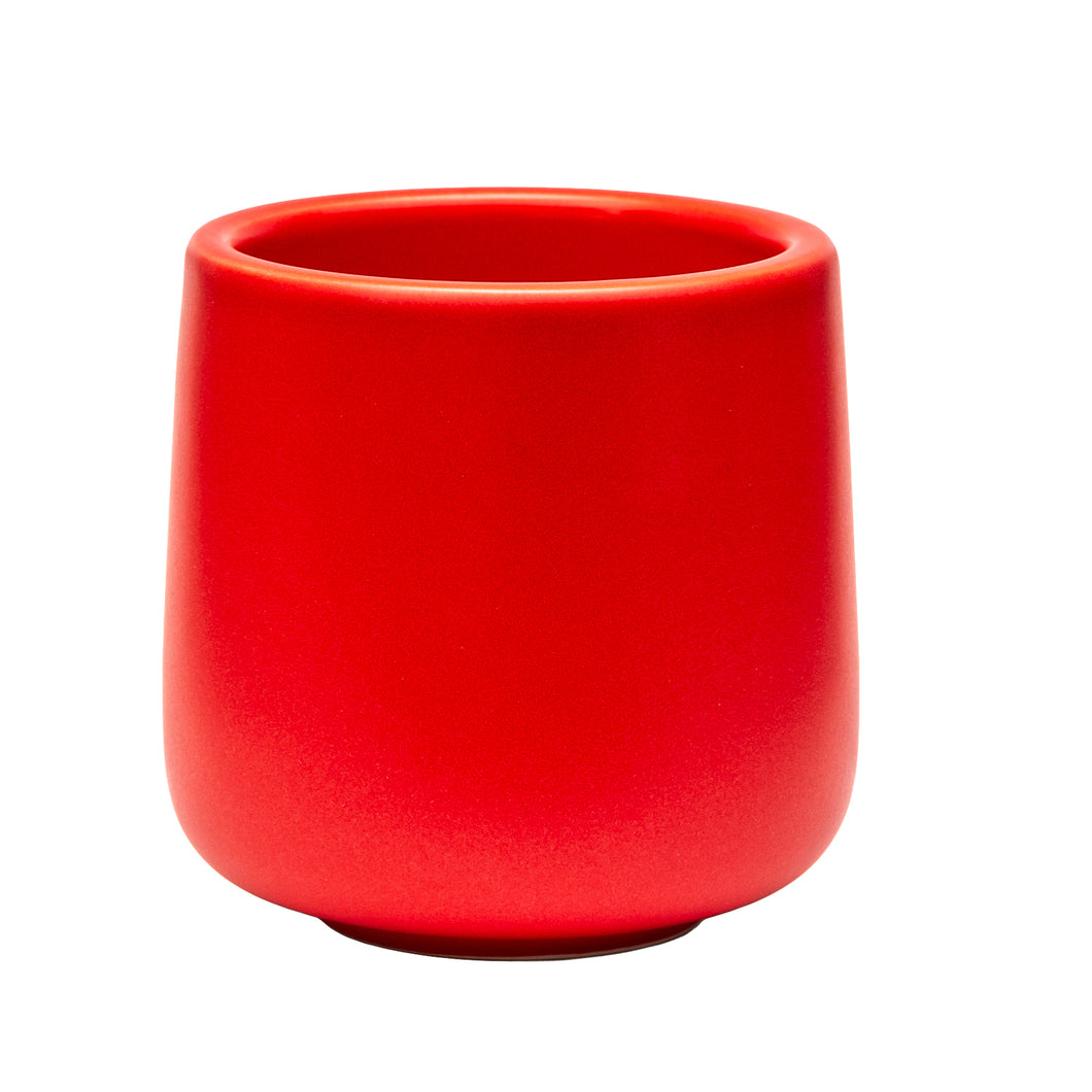 Double-Walled Ceramic Tea/Coffee Cup - Red