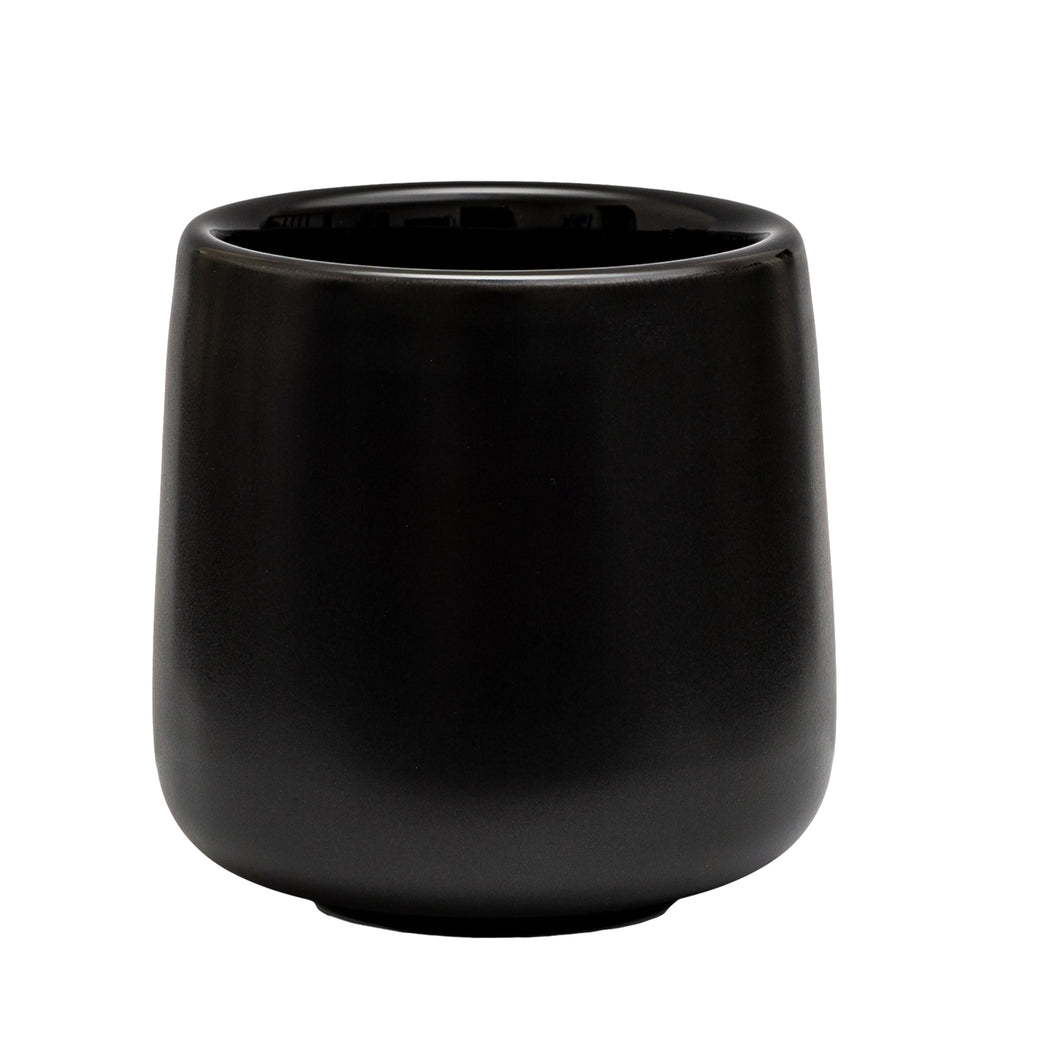 Double-Walled Ceramic Tea/Coffee Cup - Black