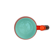 Load image into Gallery viewer, THREE PIECE CERAMIC INFUSER TEA MUG - ORANGE
