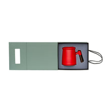 Load image into Gallery viewer, THREE PIECE CERAMIC INFUSER TEA MUG - RED
