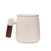 Load image into Gallery viewer, THREE PIECE CERAMIC INFUSER TEA MUG - WHITE
