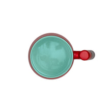 Load image into Gallery viewer, THREE PIECE CERAMIC INFUSER TEA MUG - RED
